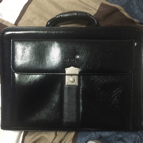 real and fake black mont blanc bag luggage bag|Montblanc Briefcase My first replica bagthe details  .